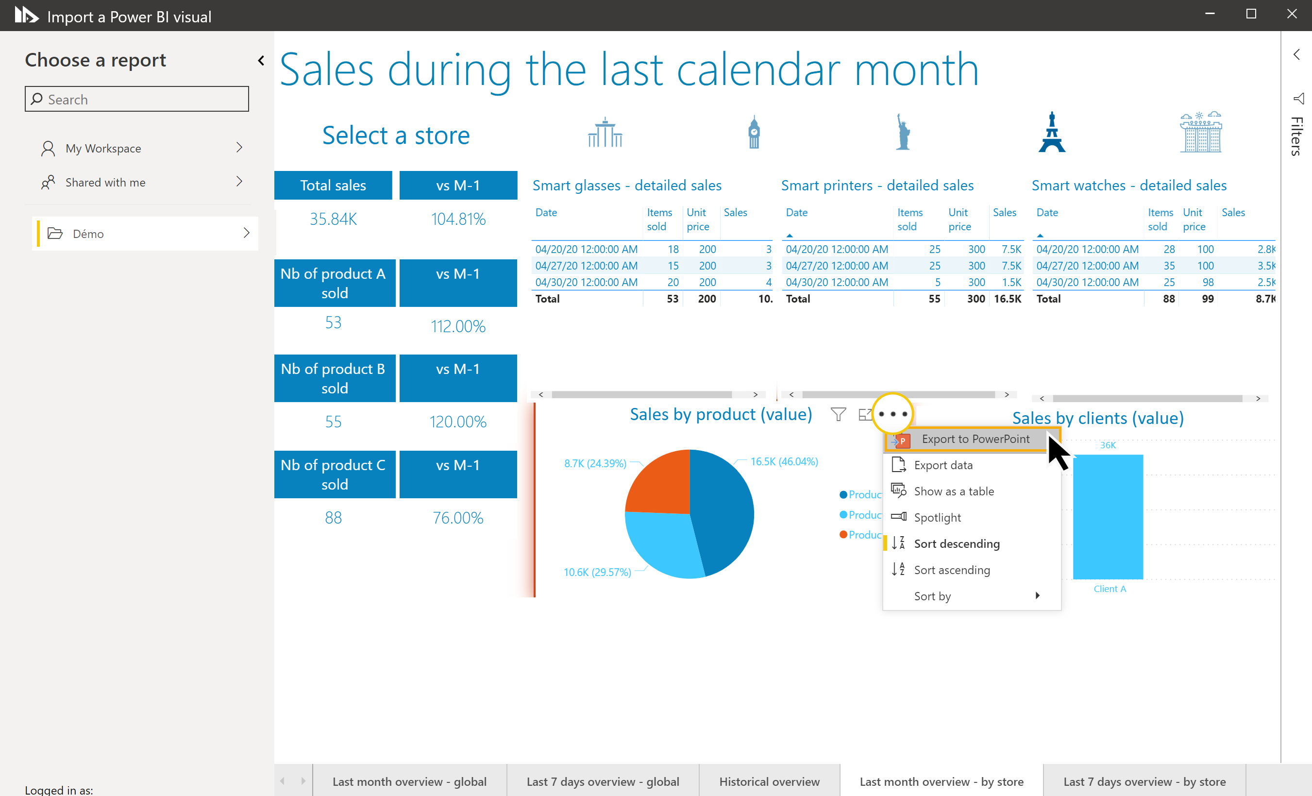 Как вставить power bi в powerpoint