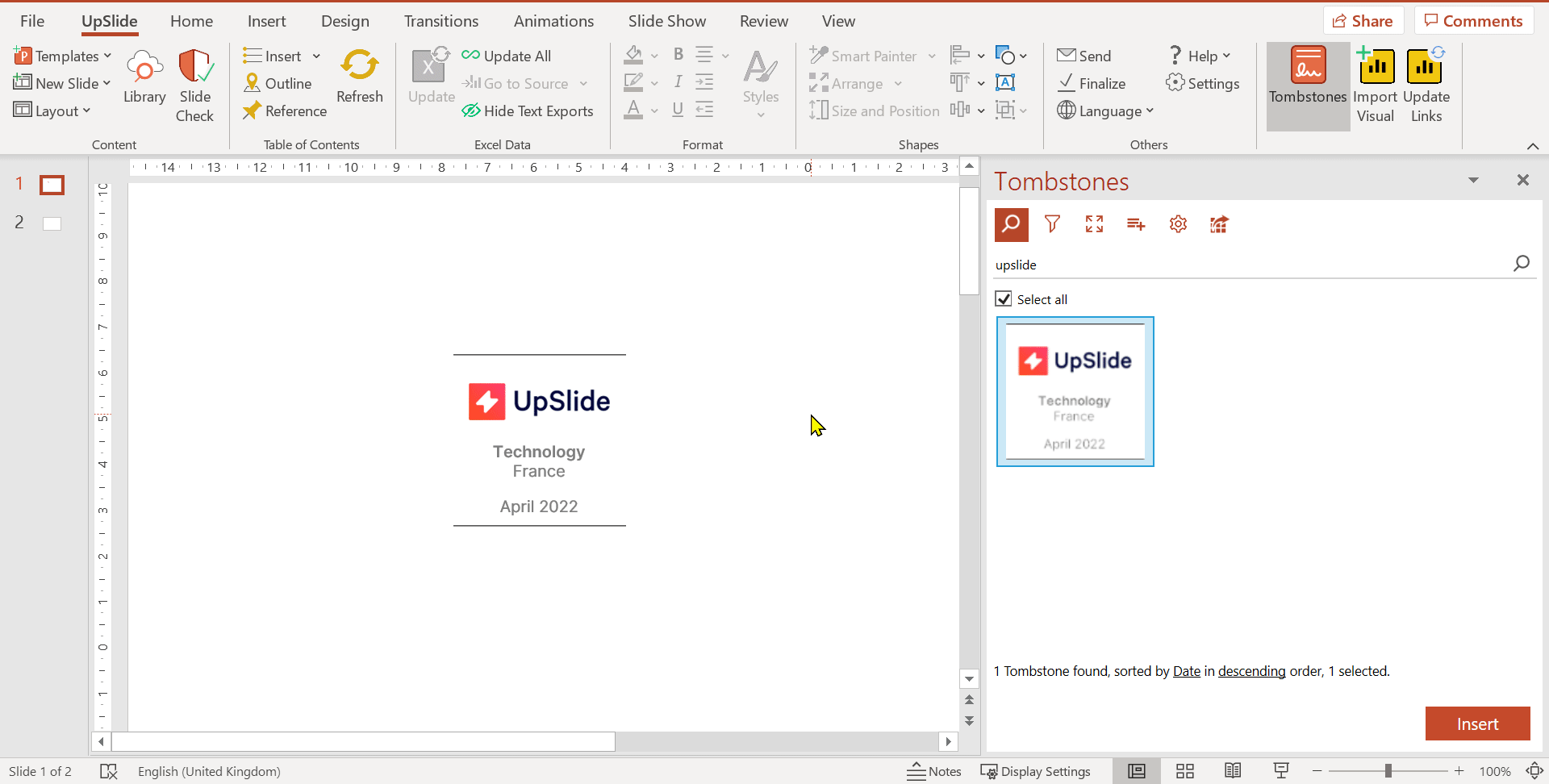 [LEGACY] Tombstone Database Manage credentials UpSlide Help & Support