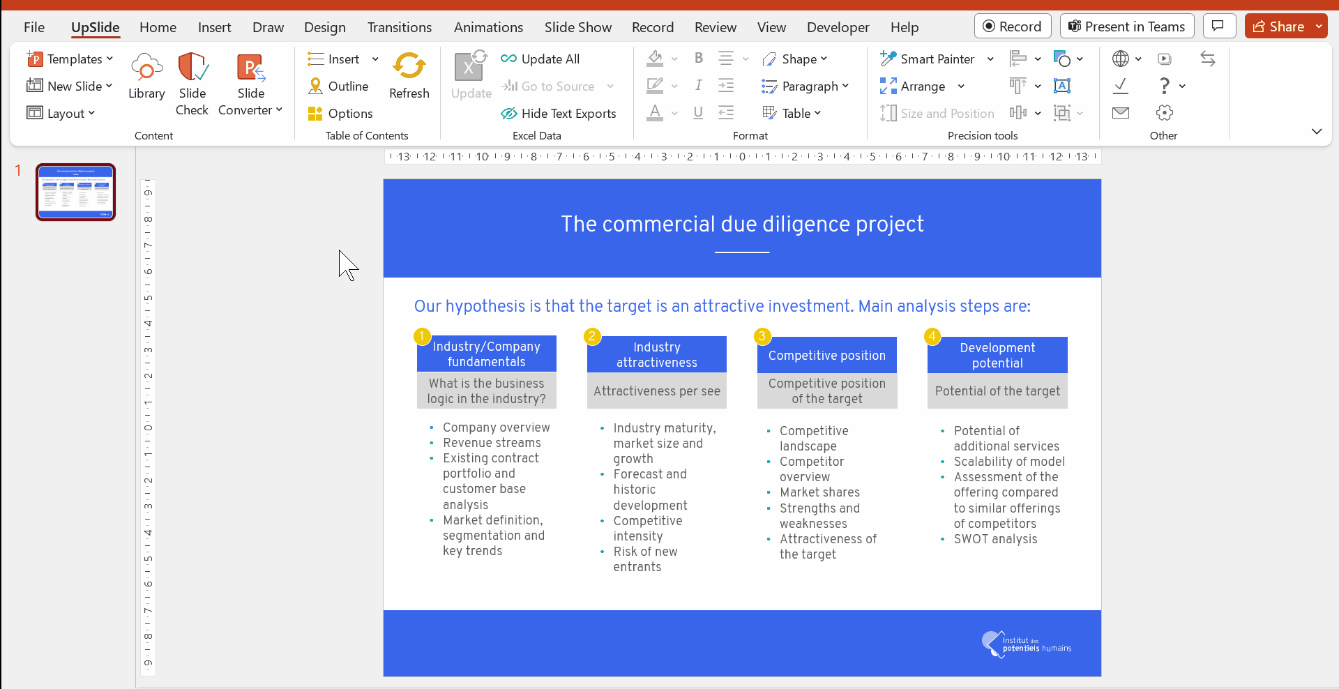 convert powerpoint presentation to new template